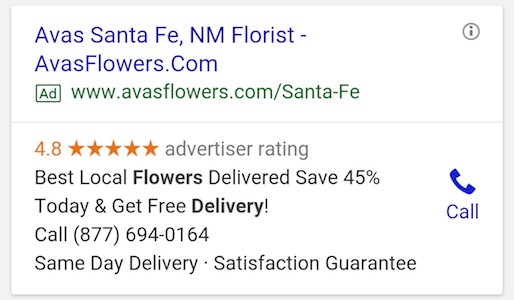 Google mobile search ads