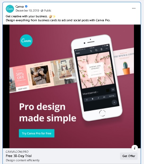 Canva offer ad