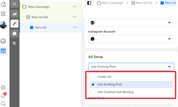 Create new fb ad Create new fb ad